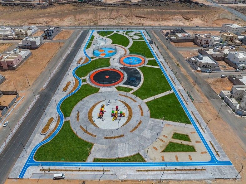 Design and construction works for the development of parks in central Hail